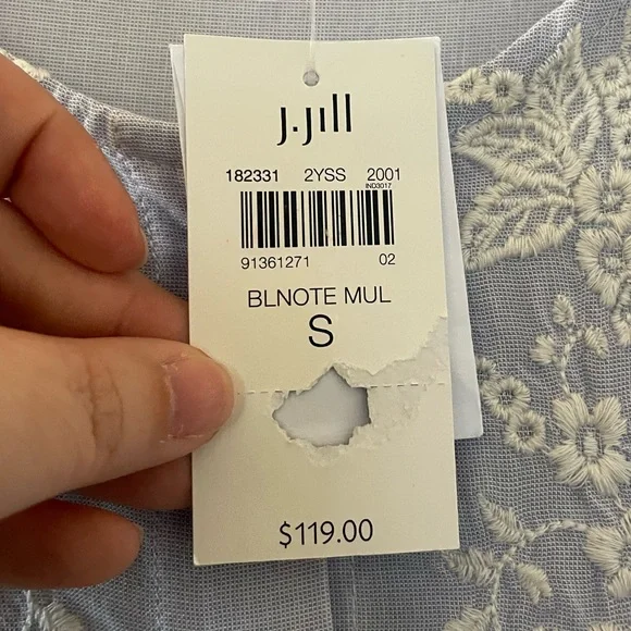 J. Jill Button Up Dress with Pockets & Embroidery Detail - Picture 13 of 14